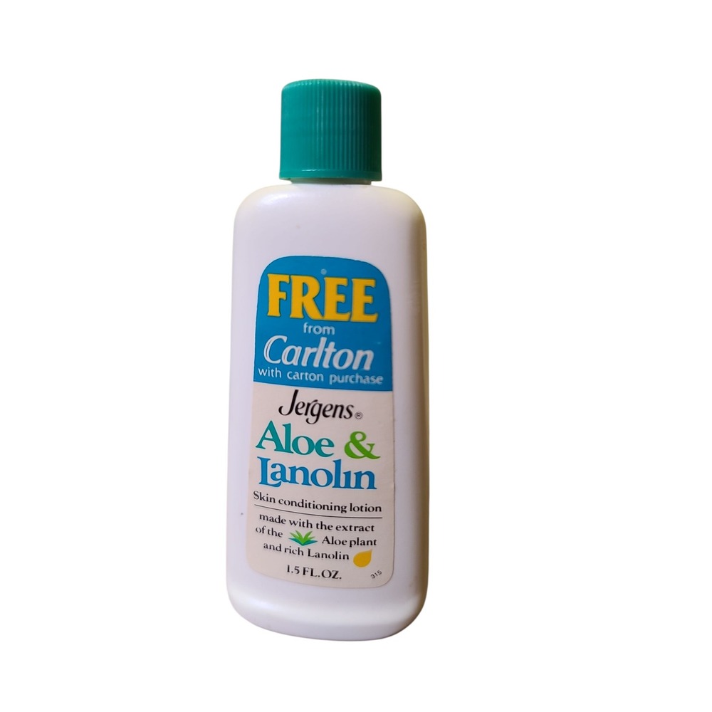 Jergens Aloe & Lanolin Skin Conditioning Lotion 1.5 FL OZ Vintage Carlton Promo